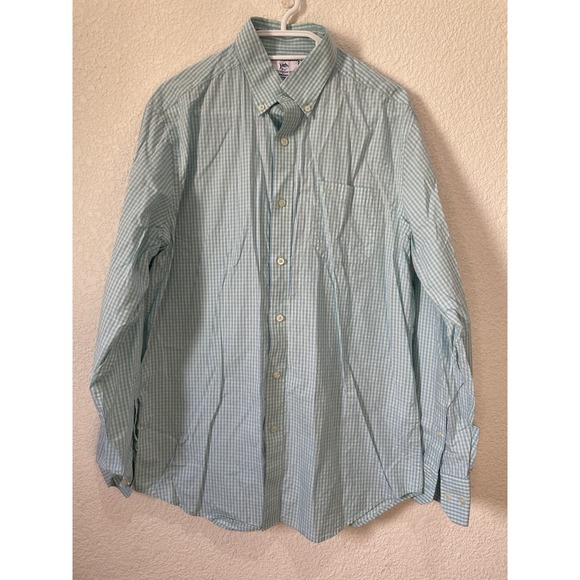 Southern Tide Men's Blue Green Checkered Long Sleeve Button Down Oxford M Shirt - Picture 1 of 6